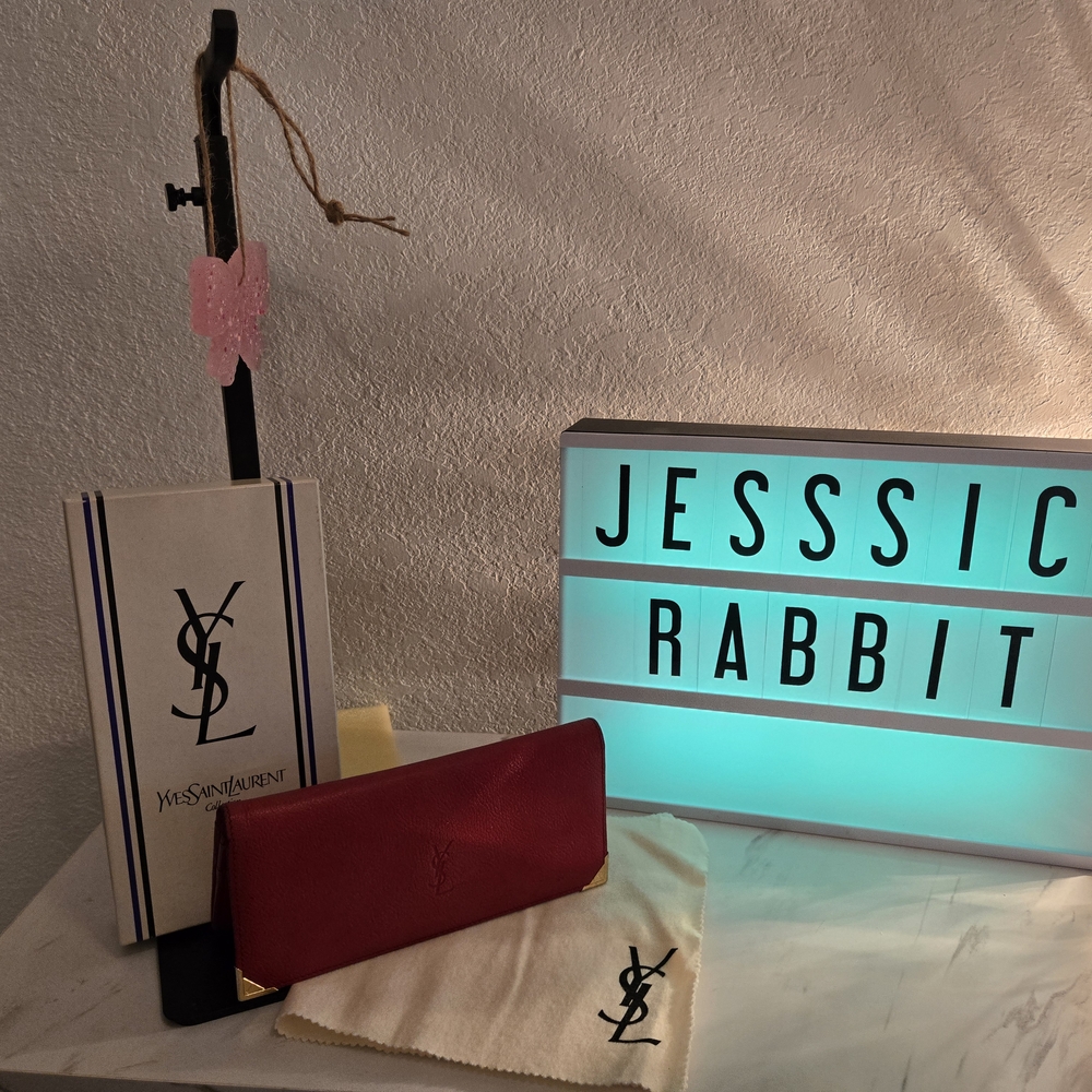 YSL Red Leather Wallet
